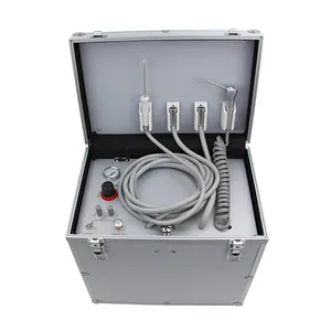 Portable Dental Turbine Unit with Air Compressor Suction System and Triplex Syringe
