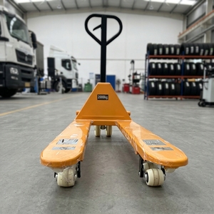 Chariot transpalette manuel à fourche large avec roues en nylon pour <span class=keywords><strong>quai</strong></span> de chargement, service OEM, à vendre dans le monde entier - Product Image 1