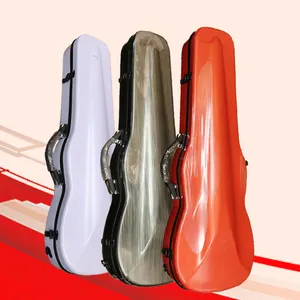 Wholesale price Custom made Aiersi archtop Triangle shape colour fiber glass violin hard case string instruments musical cases