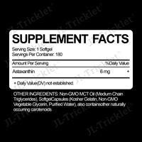JULONG Supply OEM/ODM Marque distributeur Compléments alimentaires à l'astaxanthine Capsules souples d'astaxanthine 12mg
