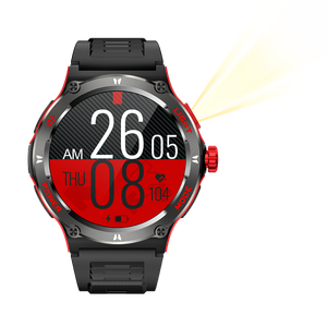 Alta calidad 1,53 pulgadas completamente táctil IP67 500mAh linterna ultra potente brújula deporte al aire libre reloj inteligente Reloj Inteligente - Product Image 3