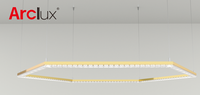Arcllux Suspension LED Moderne Minimaliste Décorative Carrée Ovale pour Maison et Bureau, Hauteur Réglable, Intensité Variable, Longue Linéaire