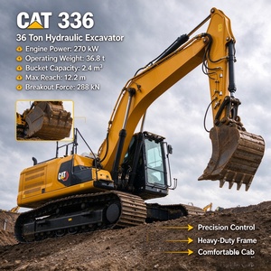 Excavatrice Caterpillar d'occasion Cat 336GC de 36,8 tonnes, d'origine japonaise, en excellent état, à Shanghai - Product Image 1