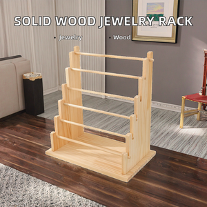 Soporte de Exhibición Multifuncional Moderno de Madera Sólida y Sostenible para Juguetes, Pulseras, Llaveros y Herramientas de Limpieza - Product Image 2