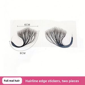 Parches de cabello humano para la línea del cabello, parches para patillas, parches para el contorno, parches paralelos, tiras de cabello de encaje para el contorno, tiras de cabello de bebé para mujeres negras, 2 piezas - Product Image 5