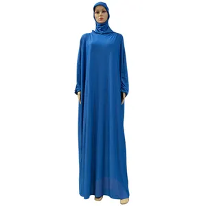 Free Size Muslim Islam Clothing Prayer Dress Caftan Doris Simple Robe Turkey Kaftan Loose Maxi Hijab Dress Women Abaya Dubai