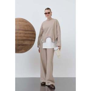 Sudadera Asimétrica Extra Grande para Mujer Luna, Tejido Transpirable de 320G, Color Negro 32223SWT - Product Image 5