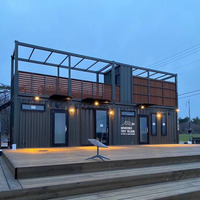 Maisons de bureau préfabriquées de luxe en conteneurs, toilettes, cafés et boutiques pour parcs de glamping extérieurs en conteneurs préfabriqués