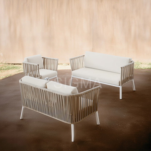 Tessuto impermeabile resistente in metallo <span class=keywords><strong>alluminio</strong></span> e Set divano componibile da giardino - Product Image 2