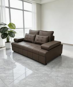 Canapé-lit convertible et extensible avec <span class=keywords><strong>fauteuil</strong></span> inclinable et pliable, revêtement en cuir, pour la maison et l'hôtellerie - Product Image 1