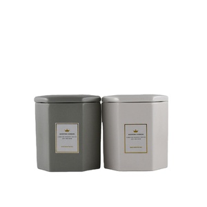 Hot sale Matte Unique Wide Empty Candle Jars with Lid and Boxes Large Candle Vessel for Candle Making