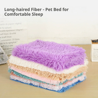 Couverture douce et moelleuse pour animaux de compagnie, tapis en fausse fourrure à poils longs pour chien et chat, couverture chaude pour canapé et lit, lavable et respirante