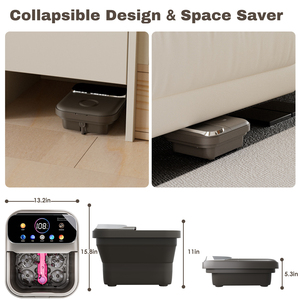 Masseur de pieds électrique portable multifonctionnel avec cordon, fonction de chauffage par bulles, lumière rouge, contrôle de la minuterie, marque OEM gratuite - Product Image 6