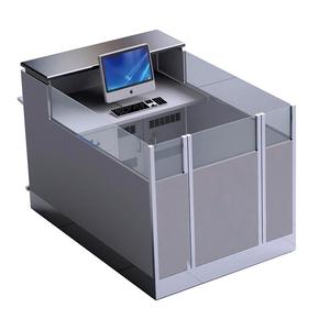 Mingle Furniture Escritorio de registro de aeropuerto de MDF personalizable para salidas internacionales para <span class=keywords><strong>control</strong></span> de pasaportes y uso de recepción - Product Image 4