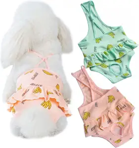 S - XL Female Dog Diaper With Suspender Reusable Puppy Dog Sanitary Pants Cute Pet Underwear Diapers Puppy Diaper