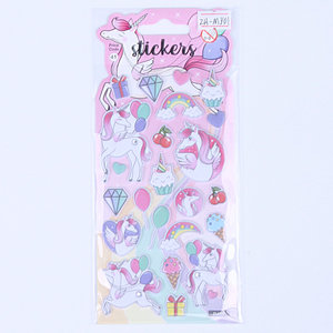 Adesivi decorativi per Computer per telefono cellulare divertenti simpatici animali da cartone animato farfalla unicorno ricompensa adesivi gonfi - Product Image 2