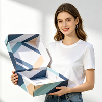 Boîte d'expédition en carton biodégradable haut de gamme, écologique et recyclable, avec logo personnalisé, fermeture magnétique et poignée, portable, pour chaussettes professionnelles
