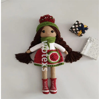 Conception de pastèque à la mode poupée au Crochet tricotée poupée au Crochet avec sac cadeau d'ange au Crochet pour les enfants