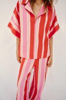Ropa de Mujer MYST&ZA, Novedad de Verano 2026: Camisa a Rayas con Cuello Polo, Elegante, Sencilla y Versátil, 1971173 1971073