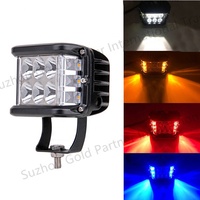 Lampe de travail LED pour voiture, phare de conduite 14 pouces 36W 12 LED pour voiture tout-terrain, camion, tracteur, bateau, remorque, SUV, VTT DC 10-30V 12V Dahua