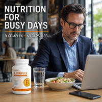 Capsules de complexe B à formule personnalisée, complément nutritionnel quotidien pour la vitalité, fournisseur OEM ODM de produits à marque privée