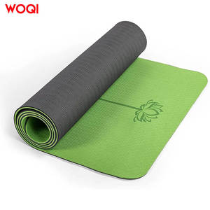 Tapis de yoga pliable WOQI 6 mm d'épaisseur, TPE vert, portable, antidérapant, pour la remise en forme à domicile et le modelage du corps - Product Image 3