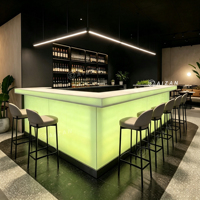 Comptoir de bar LED à télécommande, design moderne pour hôtel de luxe, salon, restaurant, design d'intérieur