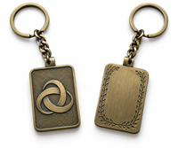 Porte-clés en métal personnalisé avec logo vintage en spirale, fabrication directe d'usine, logo personnalisé, cadeau souvenir en gros, fabricant OEM ODM