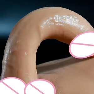 Heetverkopende, hoogwaardige, zachte siliconen dildo's, realistisch, enorm, strap-on, handmatig, waterdicht, seksspeeltje voor mannen en vrouwen - Product Image 4