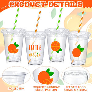 Vasos de plástico transparente desechables de forma personalizada de 16oz PLA PP PET con tapas de 90mm de diámetro para café y bebidas heladas para jugo - Product Image 3