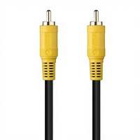 Cable de Audio Digital Coaxial HIFI RCA Trenzado SPDIF 5.1, Macho a Macho, en Ángulo Recto, para Altavoces y Subwoofer, 75ohm, Conductor OFC