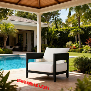 आउटडोर गार्डन पैटियो फर्नीचर एल्यूमीनियम <span class=keywords><strong>1</strong></span>-सीटर आउटडोर 1s सोफे के लिए - Product Image 1