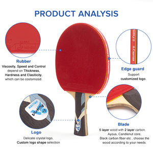 Raqueta de <span class=keywords><strong>ping</strong></span> <span class=keywords><strong>pong</strong></span> <span class=keywords><strong>profesional</strong></span> para interiores y exteriores, raqueta de tenis de mesa estándar, china - Product Image 3