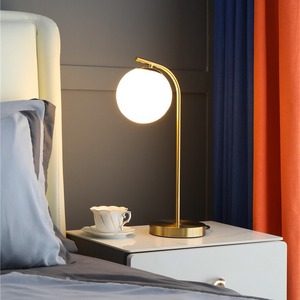 Modern Brass <b>Table</b> Lamp Minimalist Bedroom Bedside Desk Lamp Living Room Hotel Decor Lighting Fixtures - Product Image 3