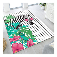 Feuilles tropicales vertes Tapis rustique Tapis de salon Carreaux et tapis tapis de bureau en ligne tapis moelleux