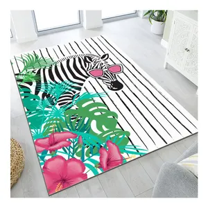 Green Tropical Leaves Rustic Rug Living Room Carpet Tiles Rugs And Carpets Online Office Carpet Tapis Moelleux