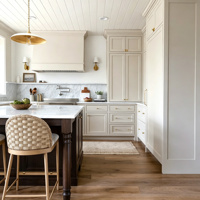 Meubles de cuisine modernes en chêne sur mesure TZD, système de garde-manger modulaire intégré, qualité ENF, écologique, blanc brillant, facile à nettoyer