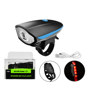 Phare de vélo LED rechargeable par USB, super lumineux, étanche, avec klaxon, universel pour VTT - Product Image 6