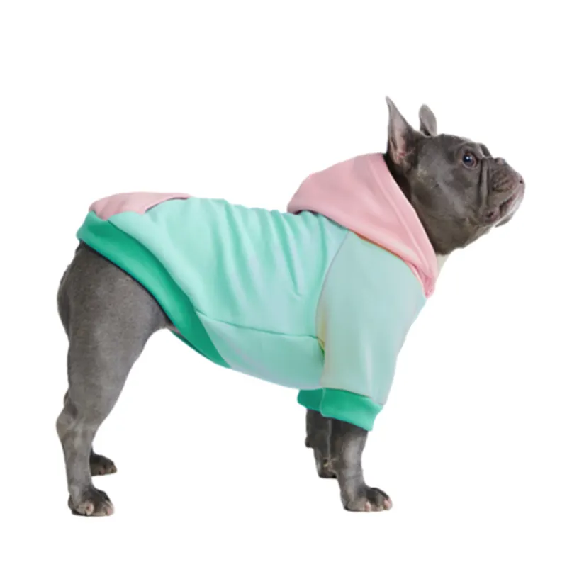 High quality mini pug bull dog clothes hoodie sweatshirt xxl black dog apparel sweatshirt embossed girl puppy pet clothes
