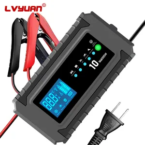 LVYUAN, venta al por mayor, cargadores multifunción inteligentes negros, 10A V 12/24V, cargador de batería multifunción de 200W de alta calidad