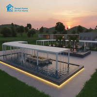 Pergola Bioclimatique Motorisée Autoportante en Aluminium Sweet Home avec Toit Rétractable Électrique et Télécommande pour Extérieur