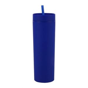 Wholesale 16Oz Double Wall Insulated Reusable Matte Plastic <b>Water</b> <b>Bottle</b> Acrylic Skinny Tumbler With Lid Straw BPA Free in <b>Bulk</b> - Product Image 2