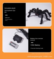 Décorations d'intérieur pour Halloween : toile d'araignée en plastique avec guirlande lumineuse LED, étanche, accessoires amusants pour créer une ambiance de festival des fantômes