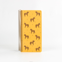 Cuaderno Espiral de Hojas Sueltas con Estampado de Caballo Dala A6L, Diseño de Arte Folclórico Escandinavo, 100 Hojas, Cubierta de Papel, Diario de Escritura, Regalo