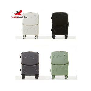 Factory Hot Sale Colorful Front Opening Luggage <b>Suitcase</b> Anti-theft Partitioned Storage Travel <b>Suitcase</b> With USB Port Cup Holder - Product Image 2