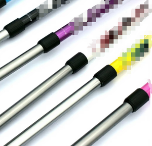 KS Telescopic <b>Trekking</b> Stick Aluminum Alloy 3 Section Lightweight Hiking Pole Metal Tip Painted Straight Handle - Product Image 4