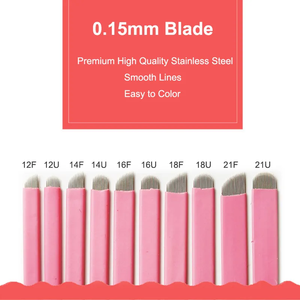 Agujas de Microblading Nano de 0.15mm 18U, Cuchillas Desechables de Acero Inoxidable 316 para Bordado de Cejas - Product Image 3