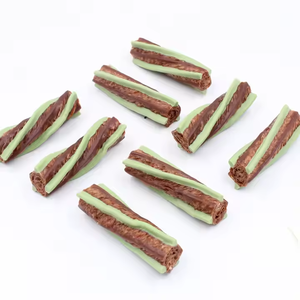 ขนมสุนัขแบบบิดเกลียวเนื้อแกะเนื้อไก่<span class=keywords><strong>ส</strong></span>ำหรับทำความสะอาดฟันรักษาขนมสัตว์เลี้ยงขายส่งโรงงาน OEM - Product Image 5