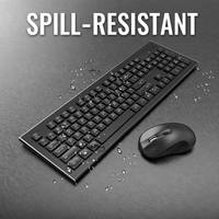 2.4G Wireless Plug-and-Play Ergonomic Keyboard Mouse Set Hot-Selling Item Supports Tablets & Phones