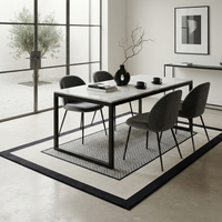 Hochwertiger Europäischer Wohnzimmerteppich Zeitgenössischer Designer Chevron-Muster Bodenmatte Luxuriöser Wohndekor Teppich